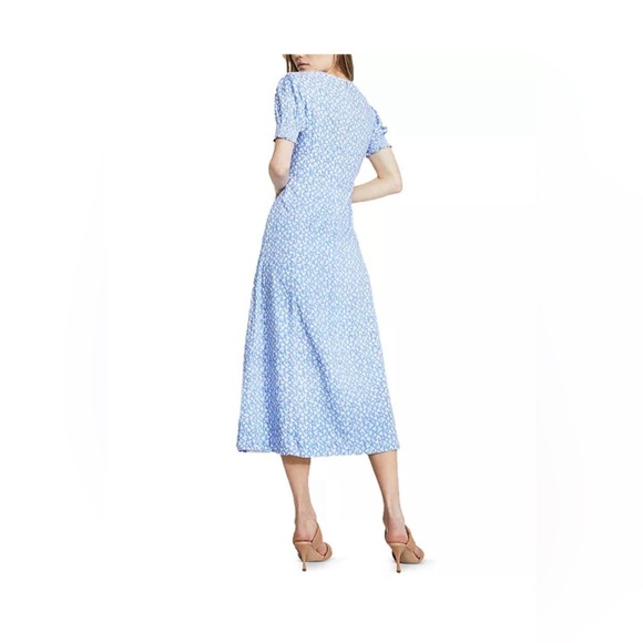 Bardot Light Blue Floral Midi Dress Size S - Picture 2 of 11